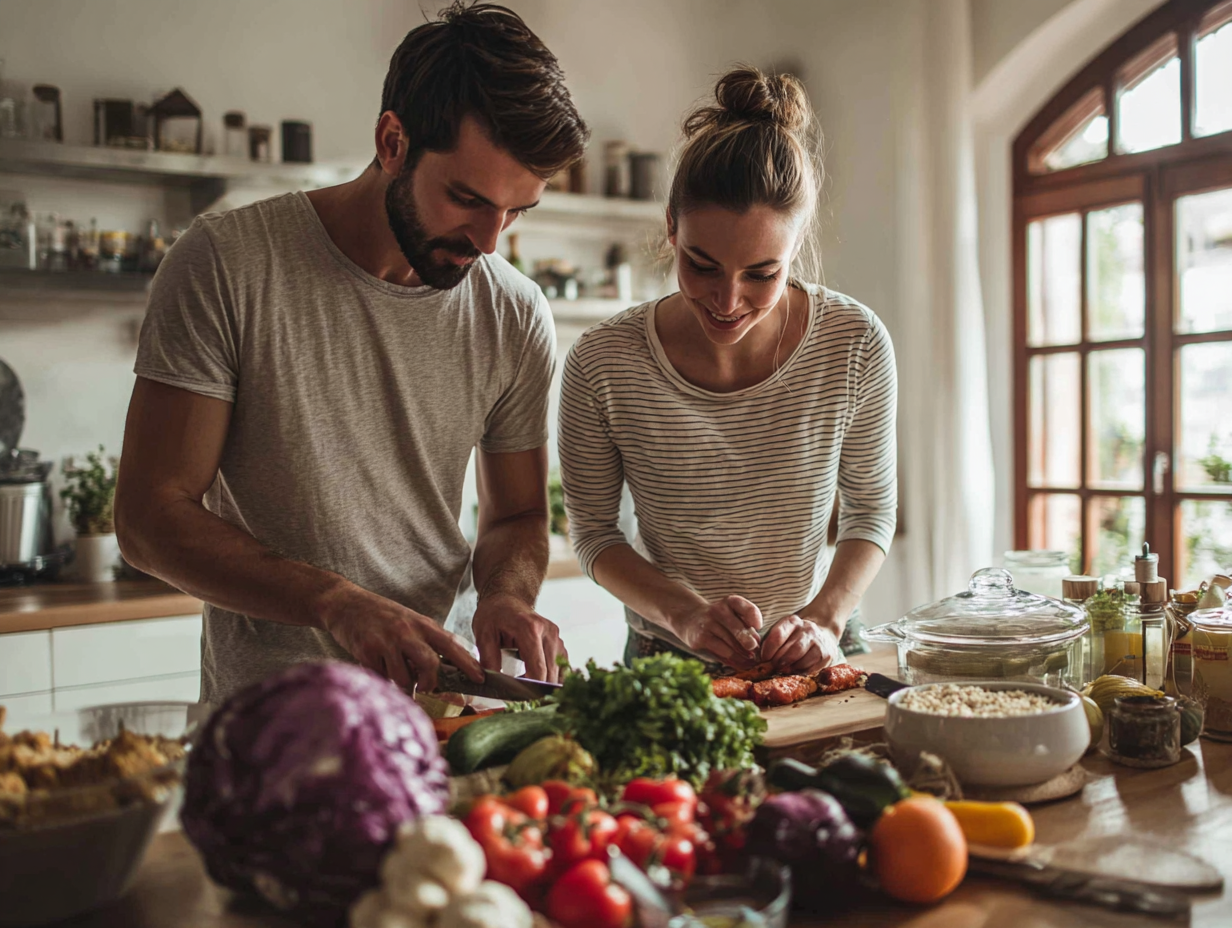 Egészséges ételek és családi étkezés